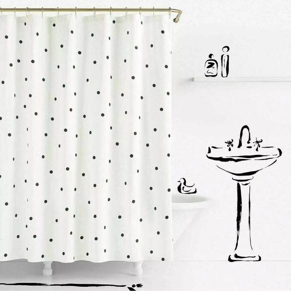 KATE SPADE DECO DOT SHOWER CURTAIN - Picture 2 of 8